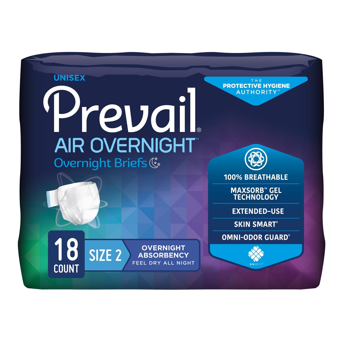Prevail Air Overnight Brief, Overnight Absorbency