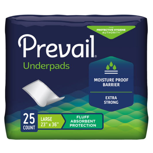 Prevail Underpad  23" X 36"  Fluff Light Absorbency