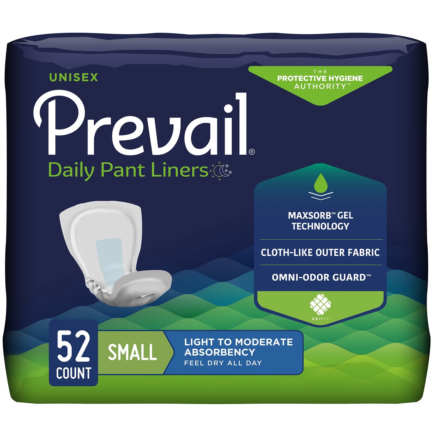 Prevail Small Pant Liners, Light to Moderate Absorbency