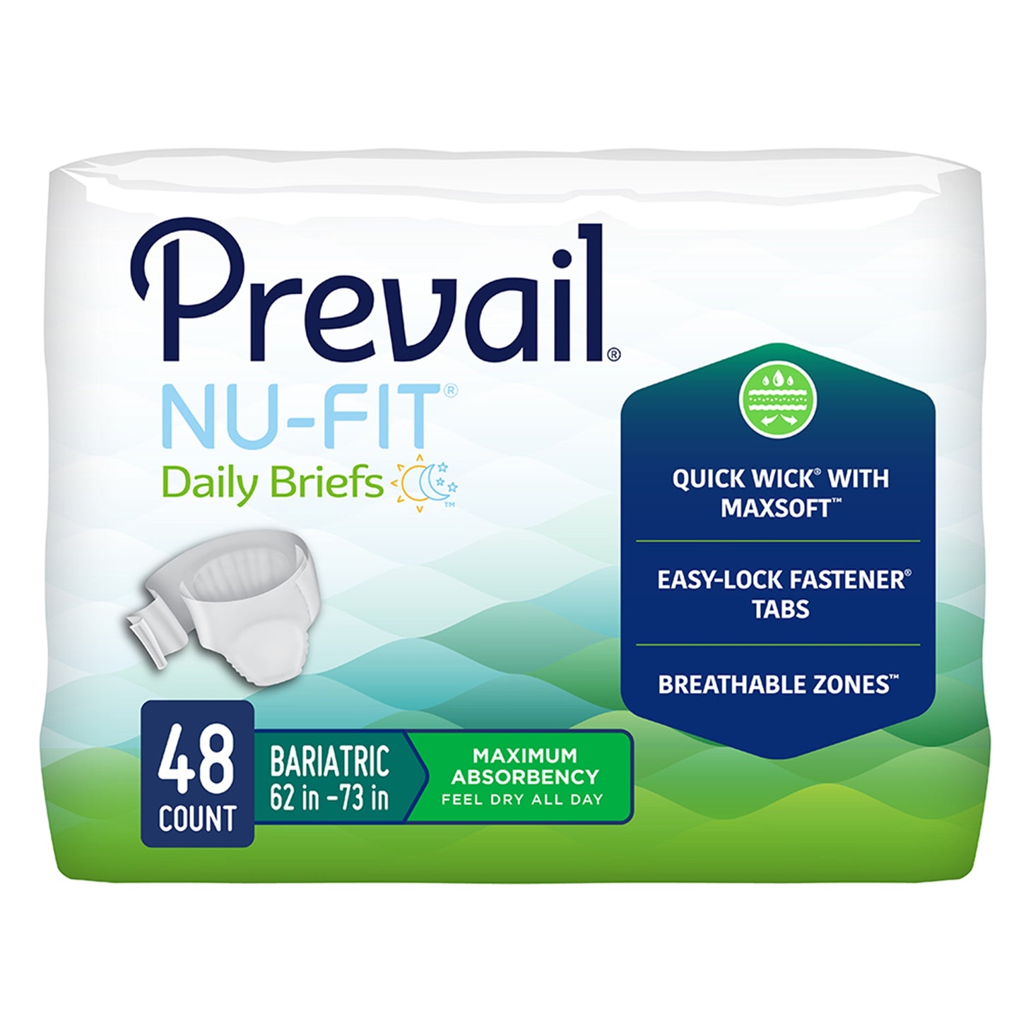 Prevail Brief NU-FIT, Maximum Absorbency