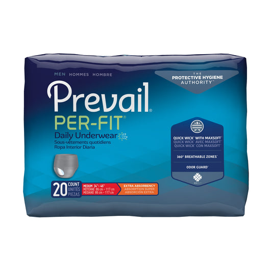 Prevail Per-Fit Pull-On Underwear for Men, Extra Absorbency
