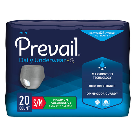 Prevail Pull-On Underwear for Men, Maximum Absorbency